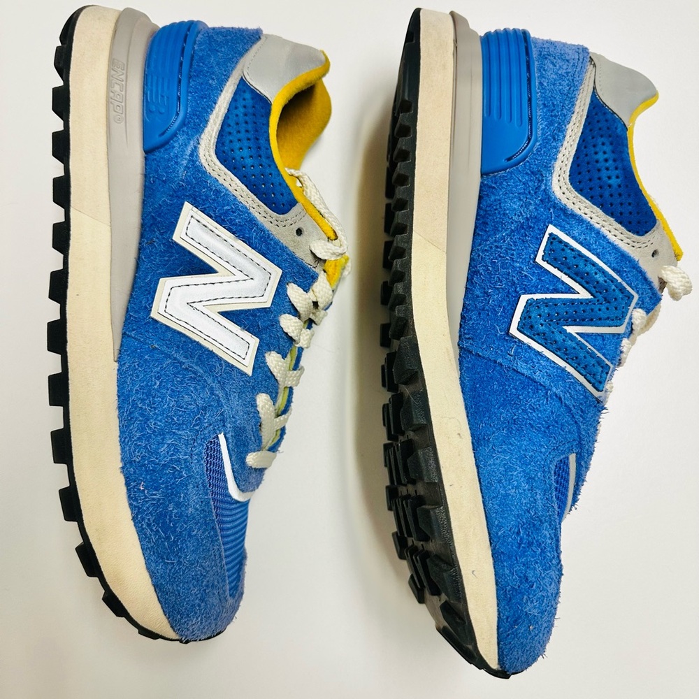 New Balance Bodega x 574 Blue Suede Sneakers - Picture 3 of 6